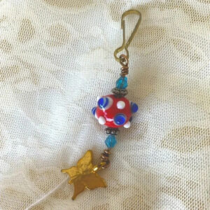 NWT Women/Girls Tablet/Phone Keychain Purse Cute Butterfly & Beaded Charm